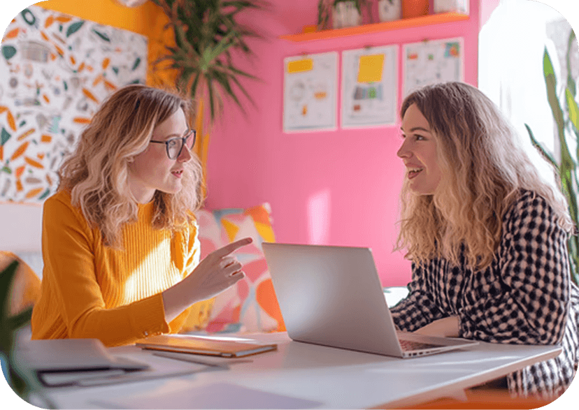 Students sharing notes